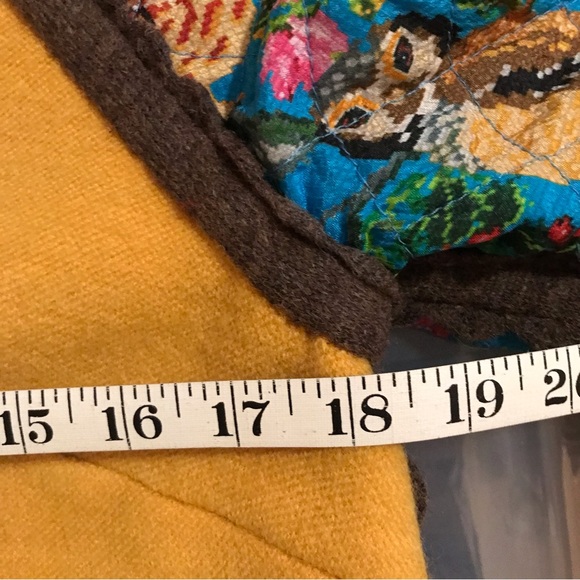 Manoush wool and silk long sweater coat S fun owl print - Picture 8 of 11